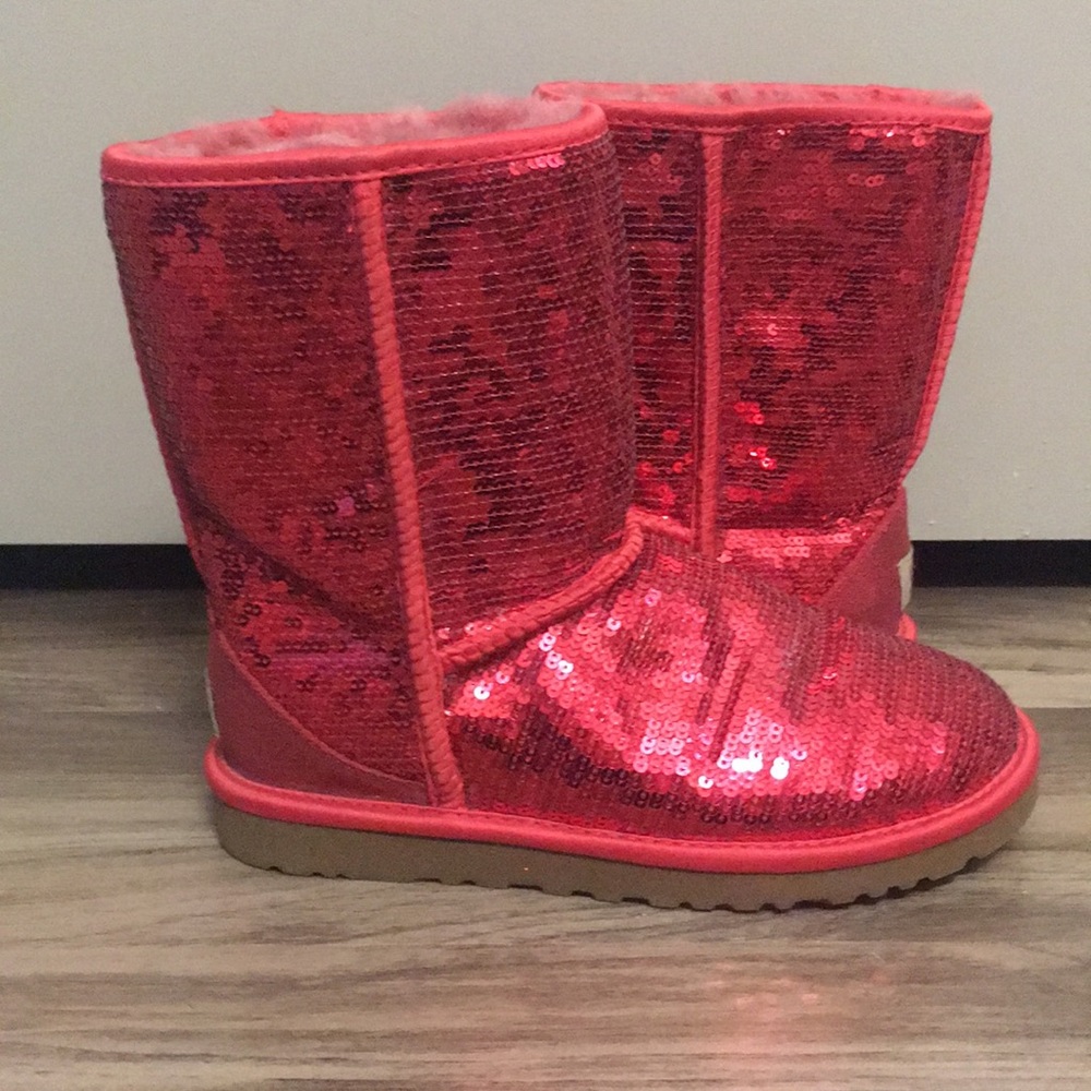 Red Sparkly Uggs Size 6.5